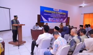 A Murtala Pj Bupati Aceh Jaya menyampaikan Pidato pada acara pelantikan Forum PRB Aceh Jaya